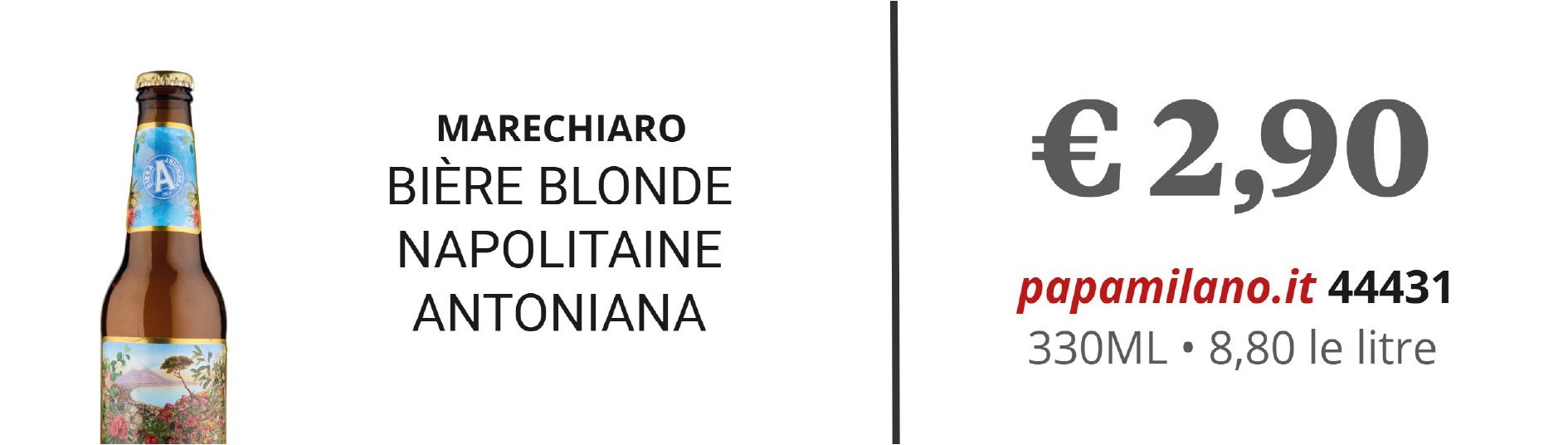 MARECHIARO BIÈRE BLONDE NAPOLITAINE ANTONIANA